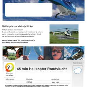 Voucher na lot helikopterem